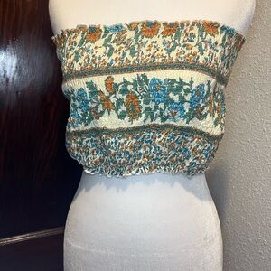Boho Smocked Tube Top NWT